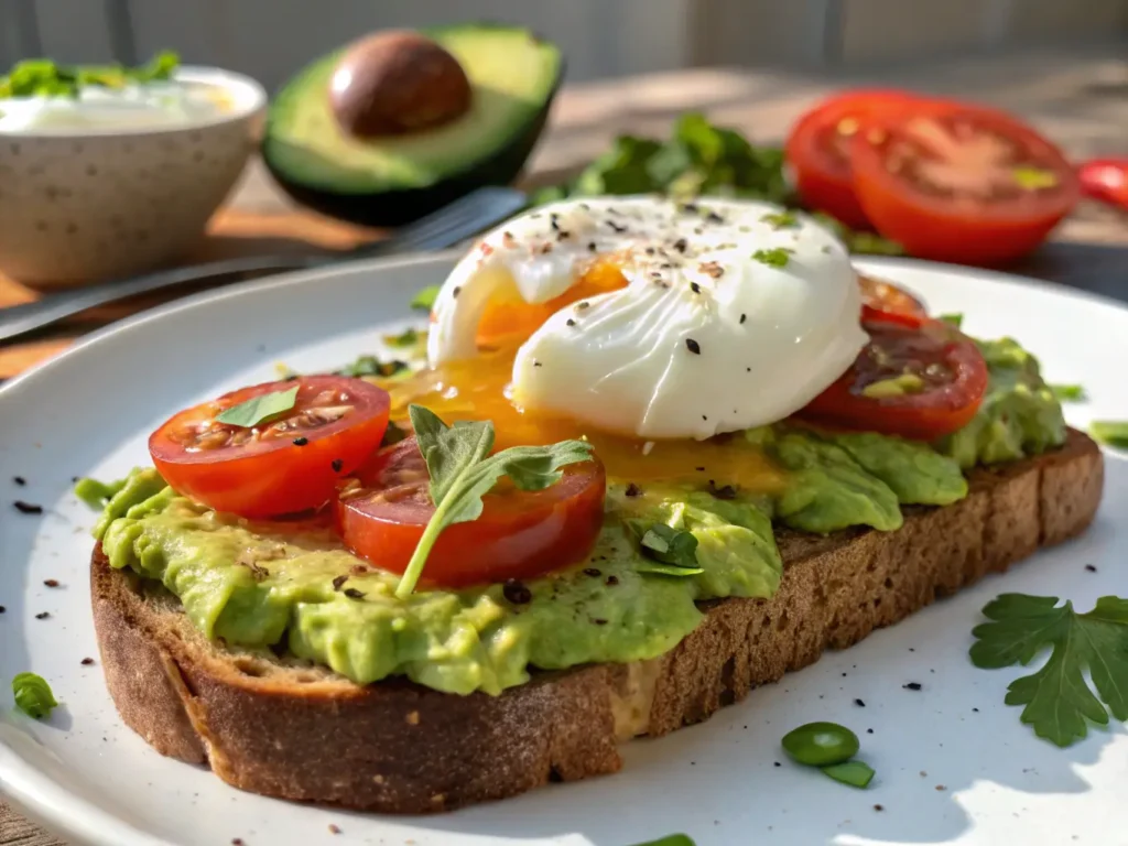 Avocado Toast with Egg and Tomato 2