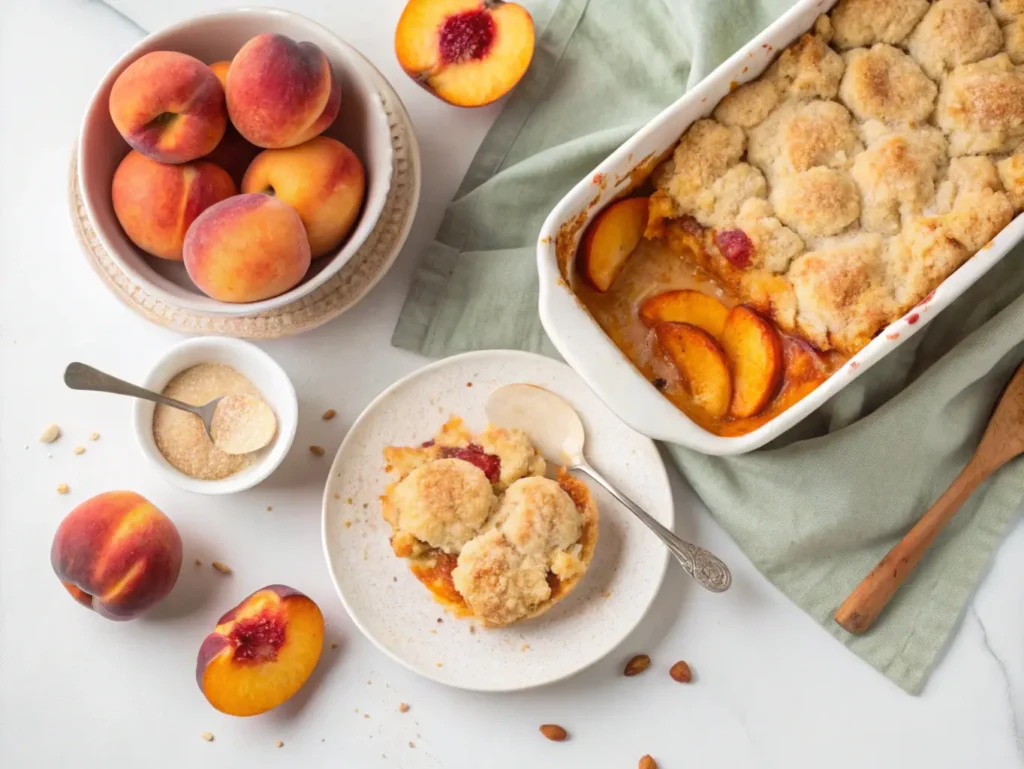 Gluten-Free Peach Cobbler top