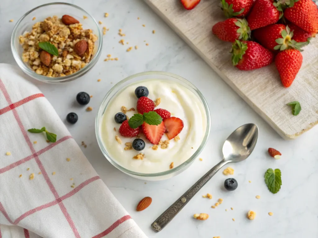 Greek Yogurt at top