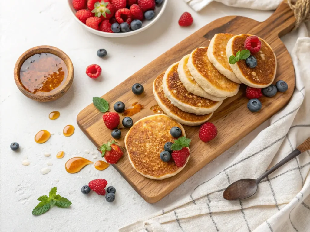 Oat Flour Pancakes top