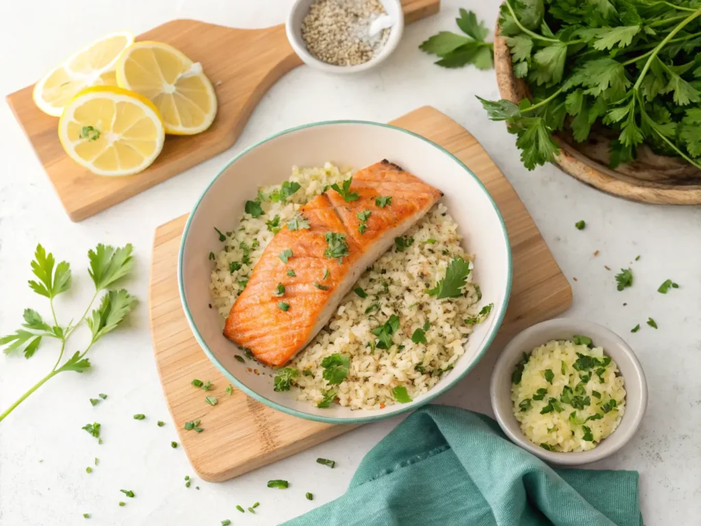 Salmon and Rice Recipe top