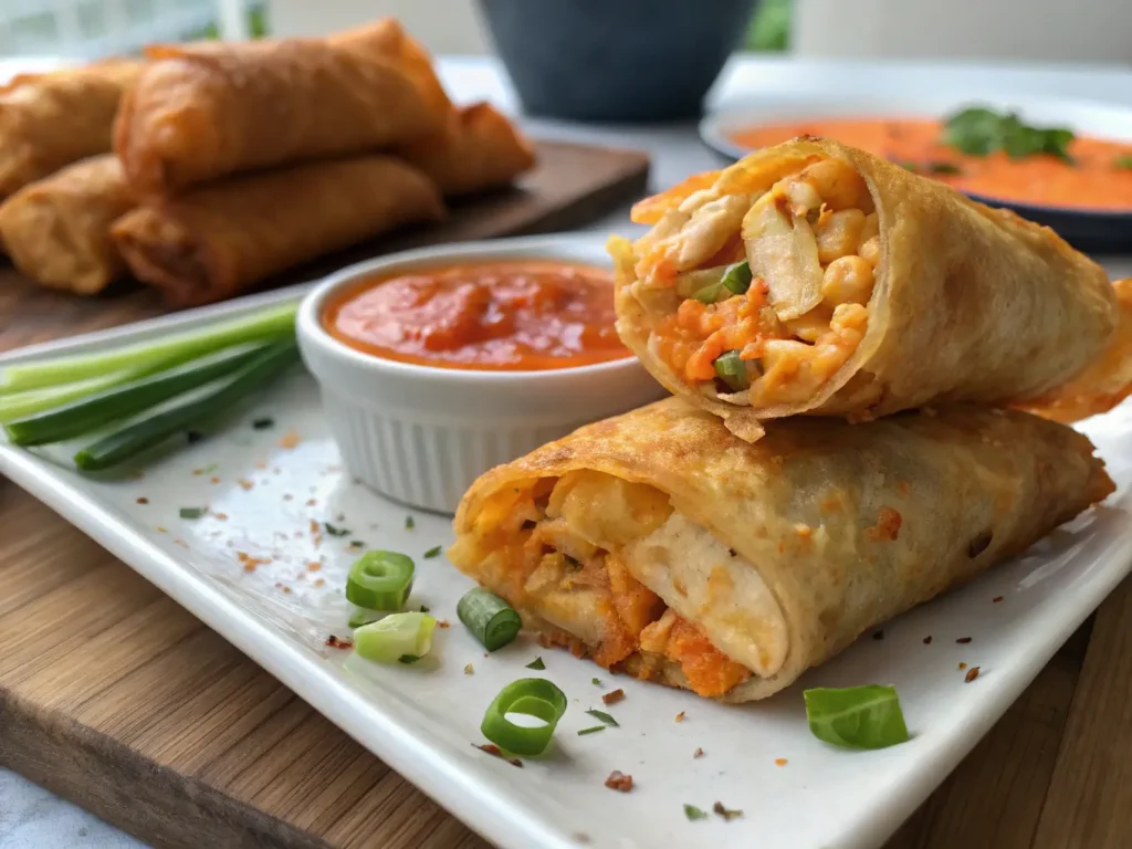 Buffalo Chicken Egg Rolls 2