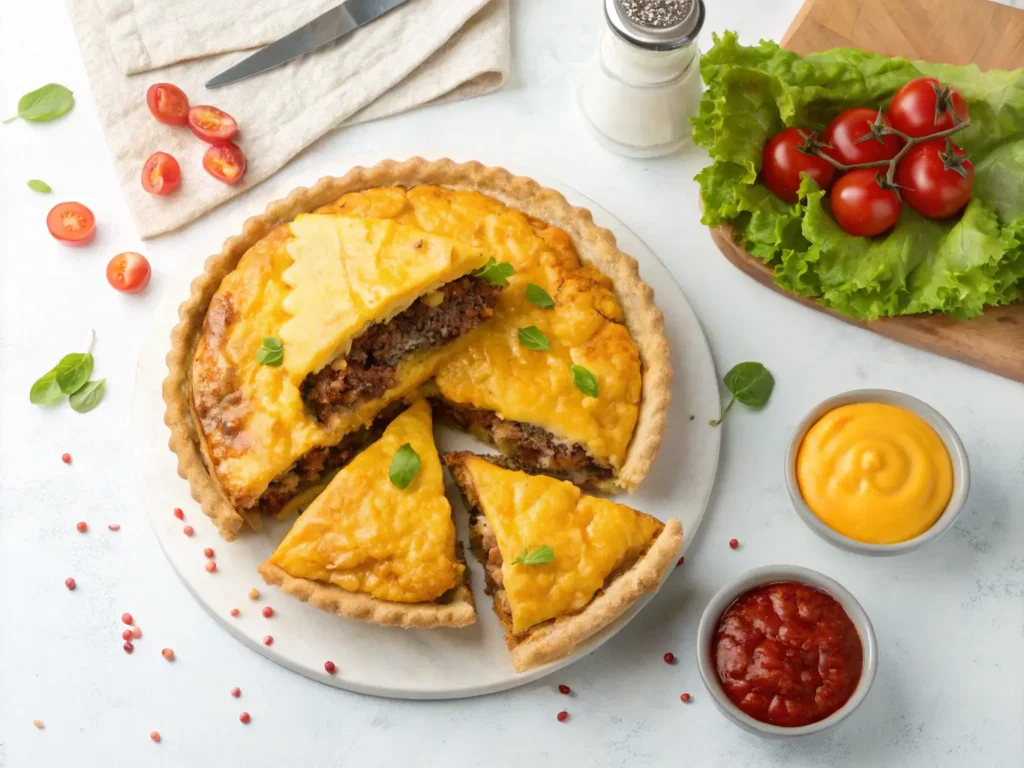 Cheeseburger Pie top