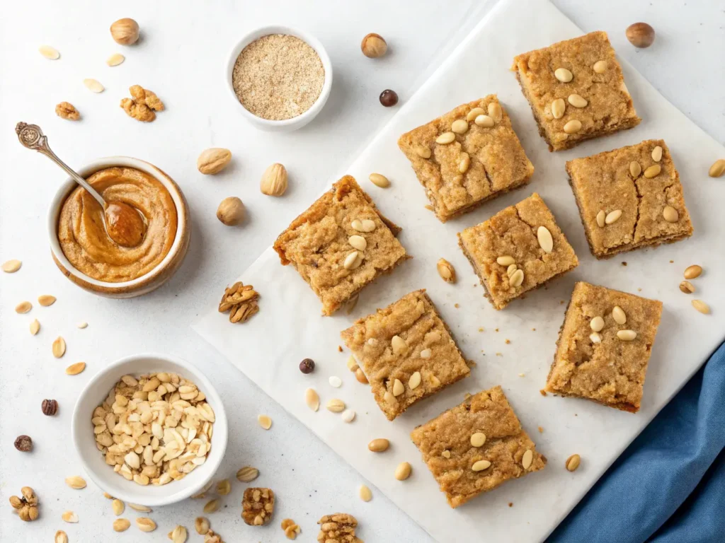 Peanut Butter Oatmeal Bars top
