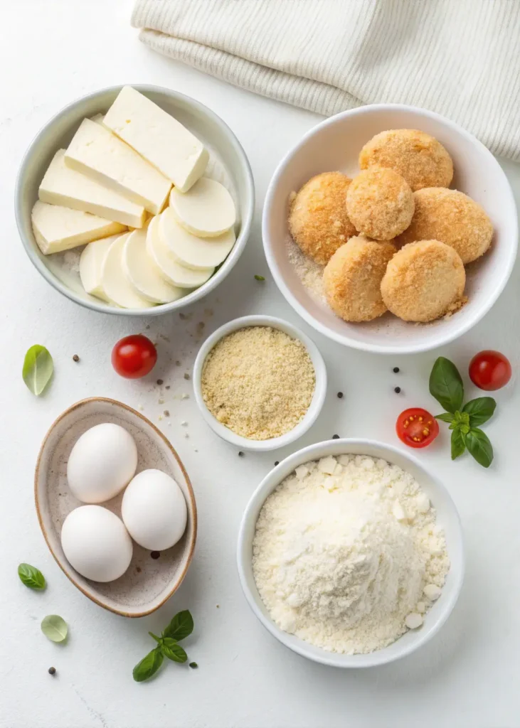 Mozzarella Fried Cheese Bites ingredients